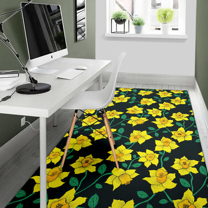 Daffodils Pattern Print Design DF03 Area Rugs