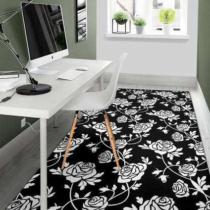Rose Pattern Print Design RO013 Area Rugs