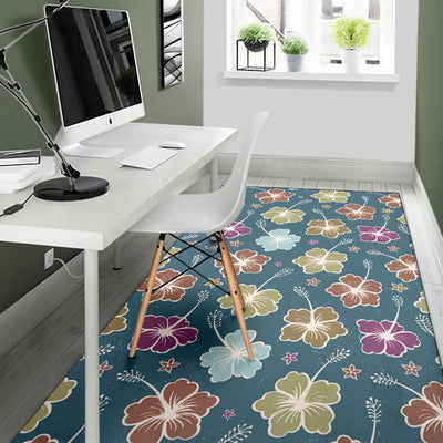 Hibiscus Pattern Print Design HB033 Area Rugs