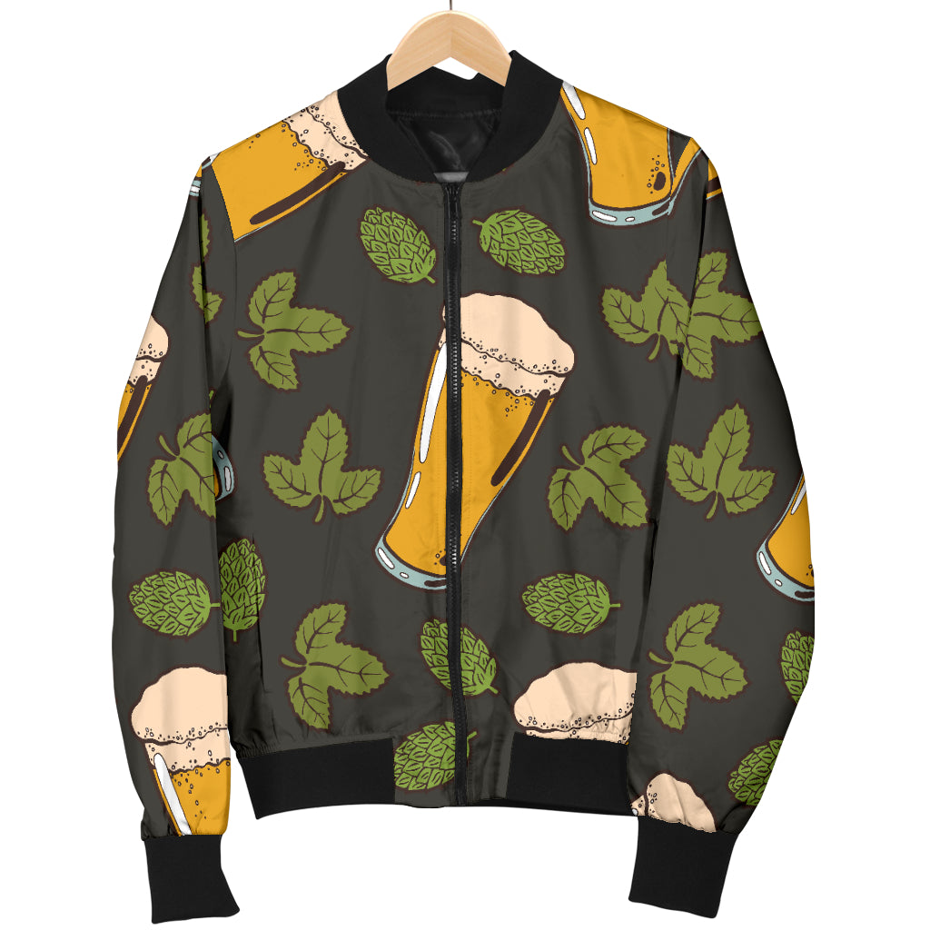 Beer Iris Pattern Print Design 02 Women's Bomber Jacket