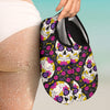 sugar skull Floral Pattern Aqua Water Shoes