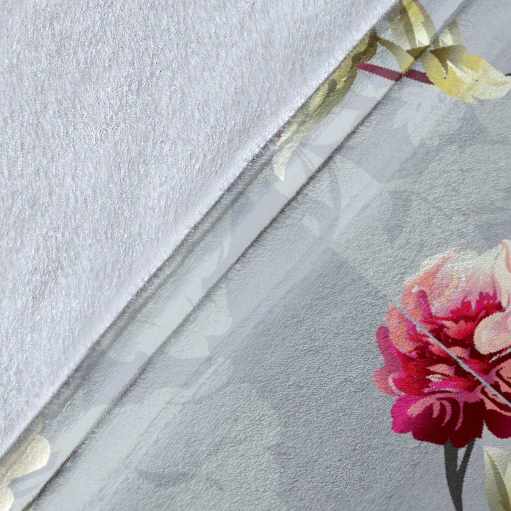 Summer Floral Pattern Print Design SF02 Fleece Blanket