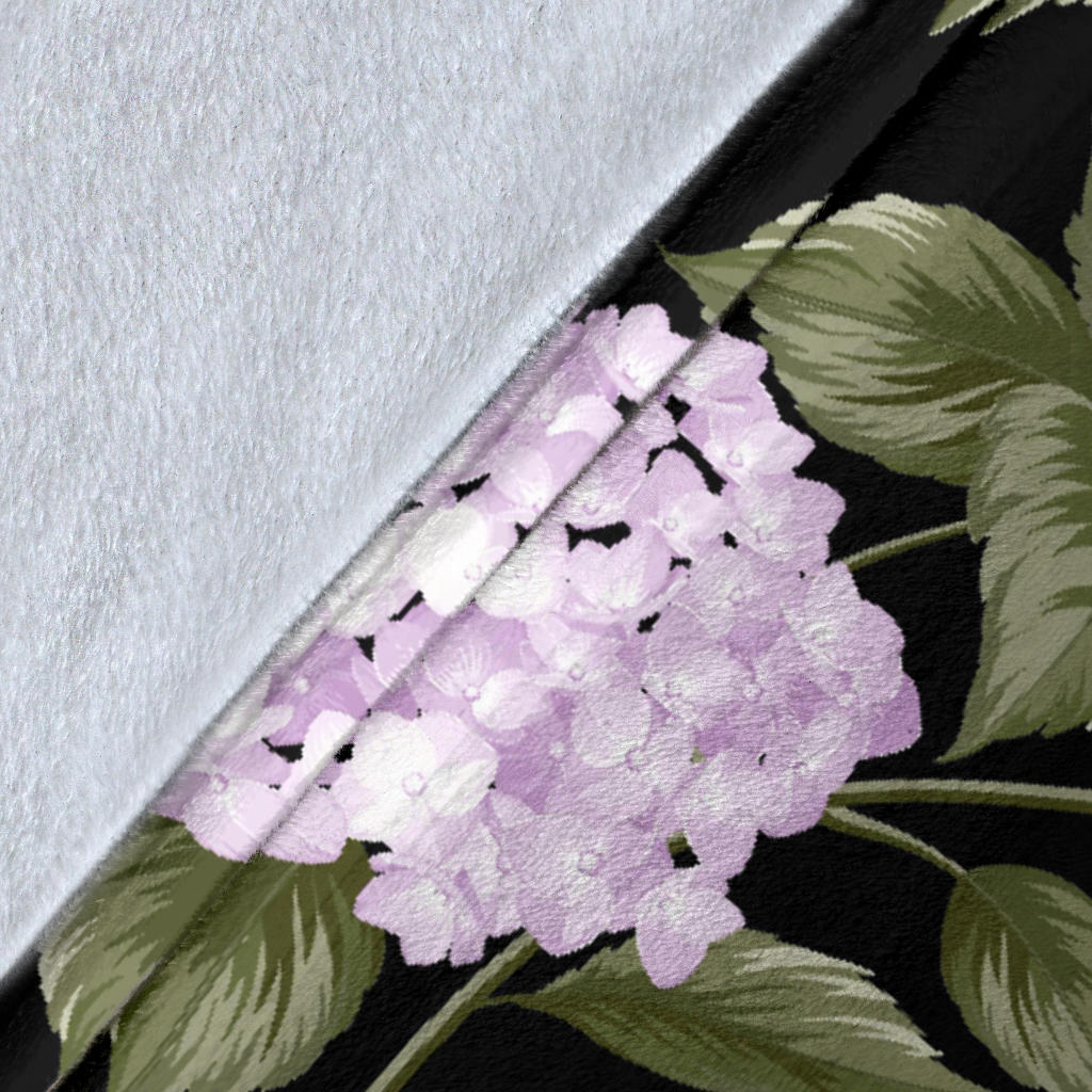 Hydrangea Pattern Print Design HD011 Fleece Blanket