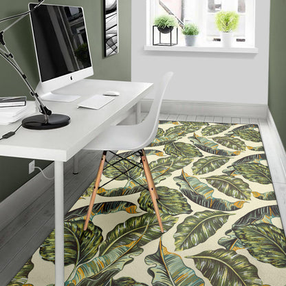 Banana Leaf Pattern Print Design BL08 Area Rugs