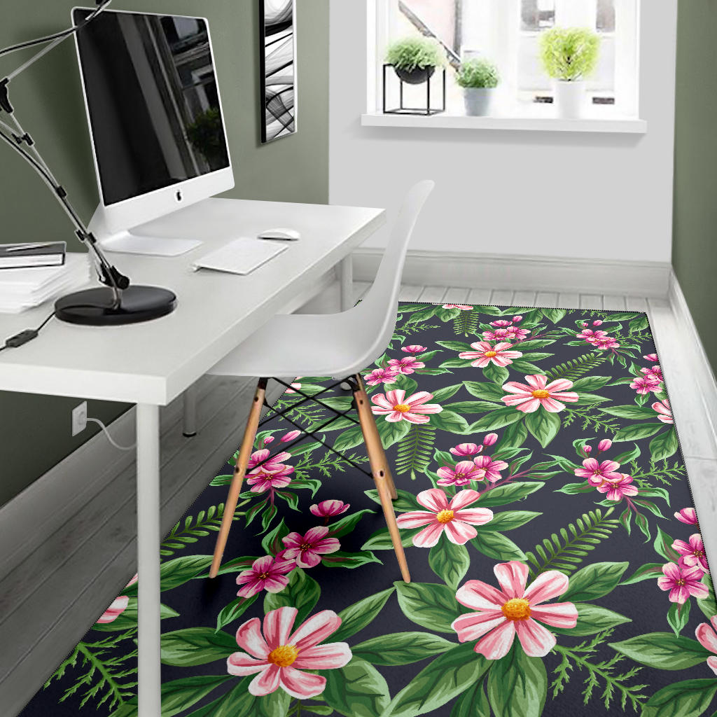 Summer Floral Pattern Print Design SF010 Area Rugs