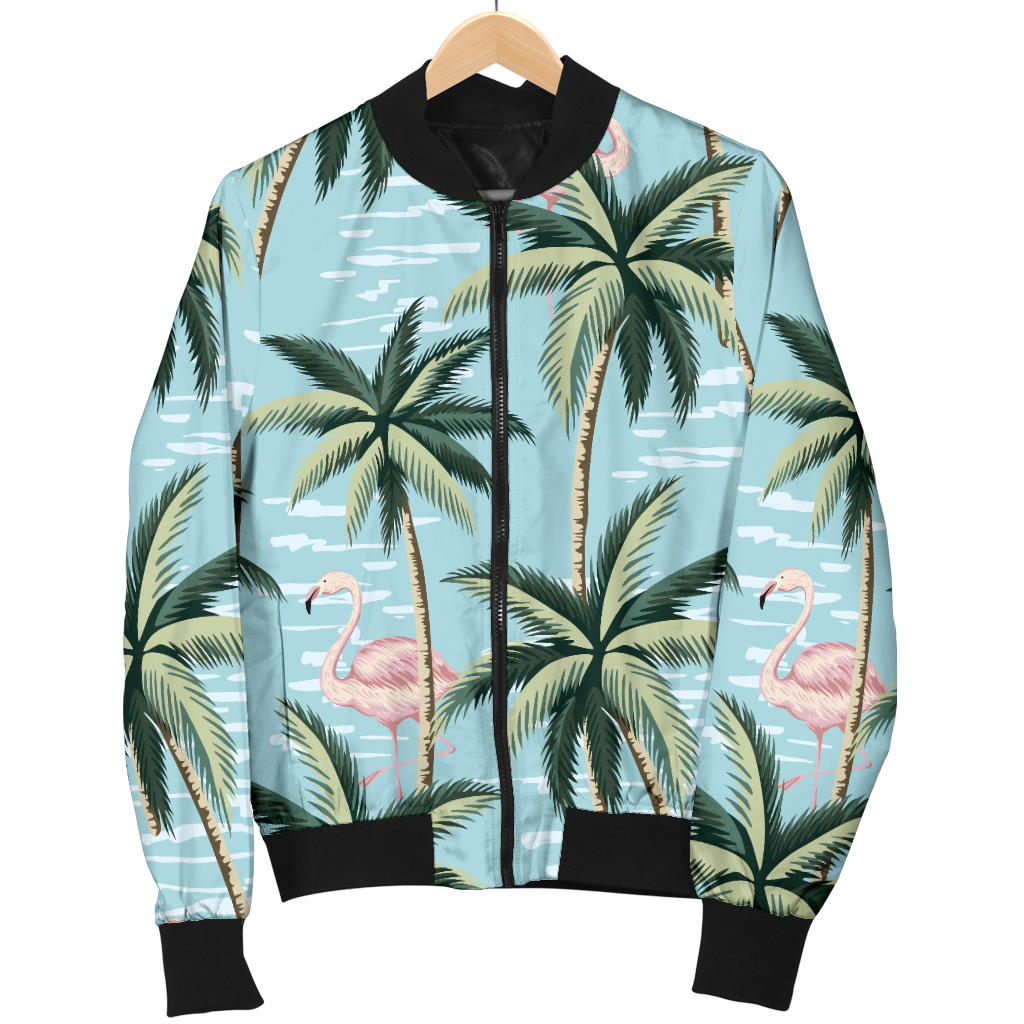 Palm Tree Pattern Print Design PT05 Men Bomber Jacket