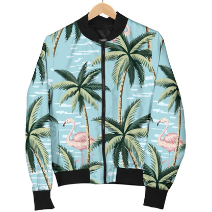 Palm Tree Pattern Print Design PT05 Men Bomber Jacket