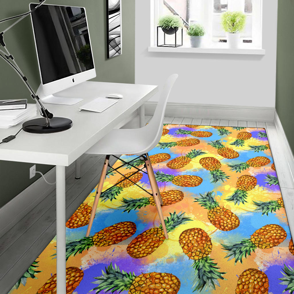 Pineapple Pattern Print Design PP09 Area Rugs