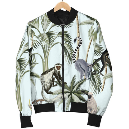 Rainforest Pattern Print Design RF04 Men Bomber Jacket