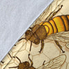 Bee Pattern Print Design BEE05 Fleece Blanket