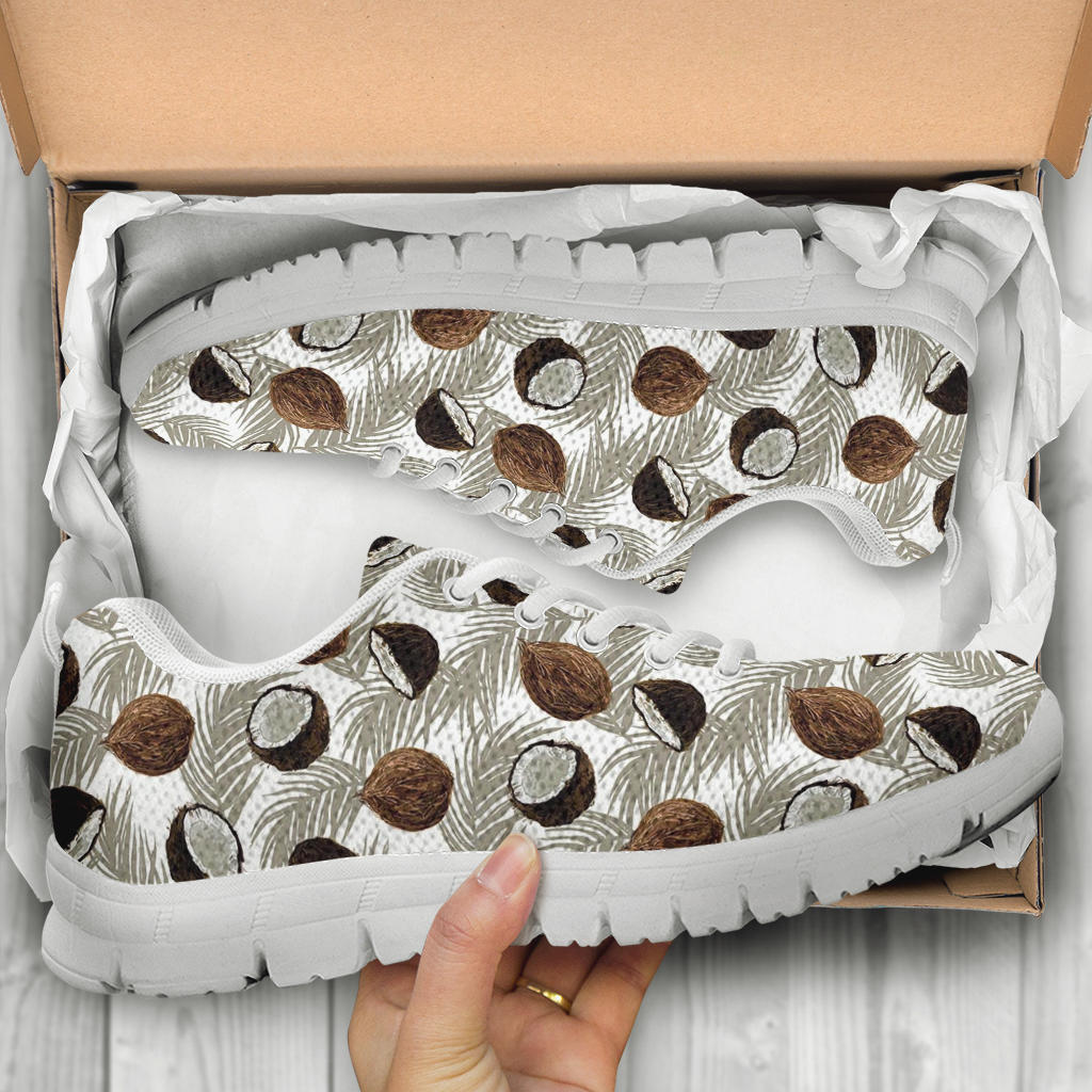 Coconut Pattern Print Design CN03 Sneakers White Bottom Shoes