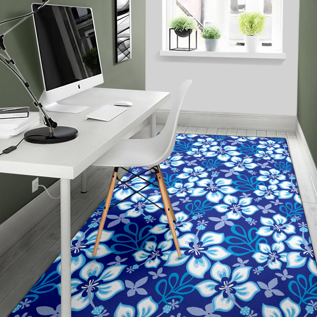 Hibiscus Pattern Print Design HB04 Area Rugs