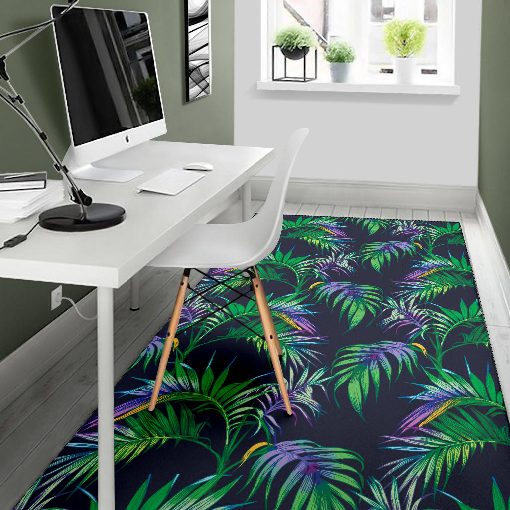 Palm Leaves Pattern Print Design PL04 Area Rugs