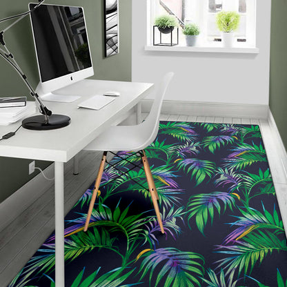 Palm Leaves Pattern Print Design PL04 Area Rugs