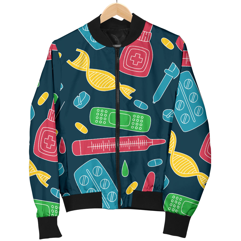 Phlebotomist Pattern Print Design A03 Women's Bomber Jacket