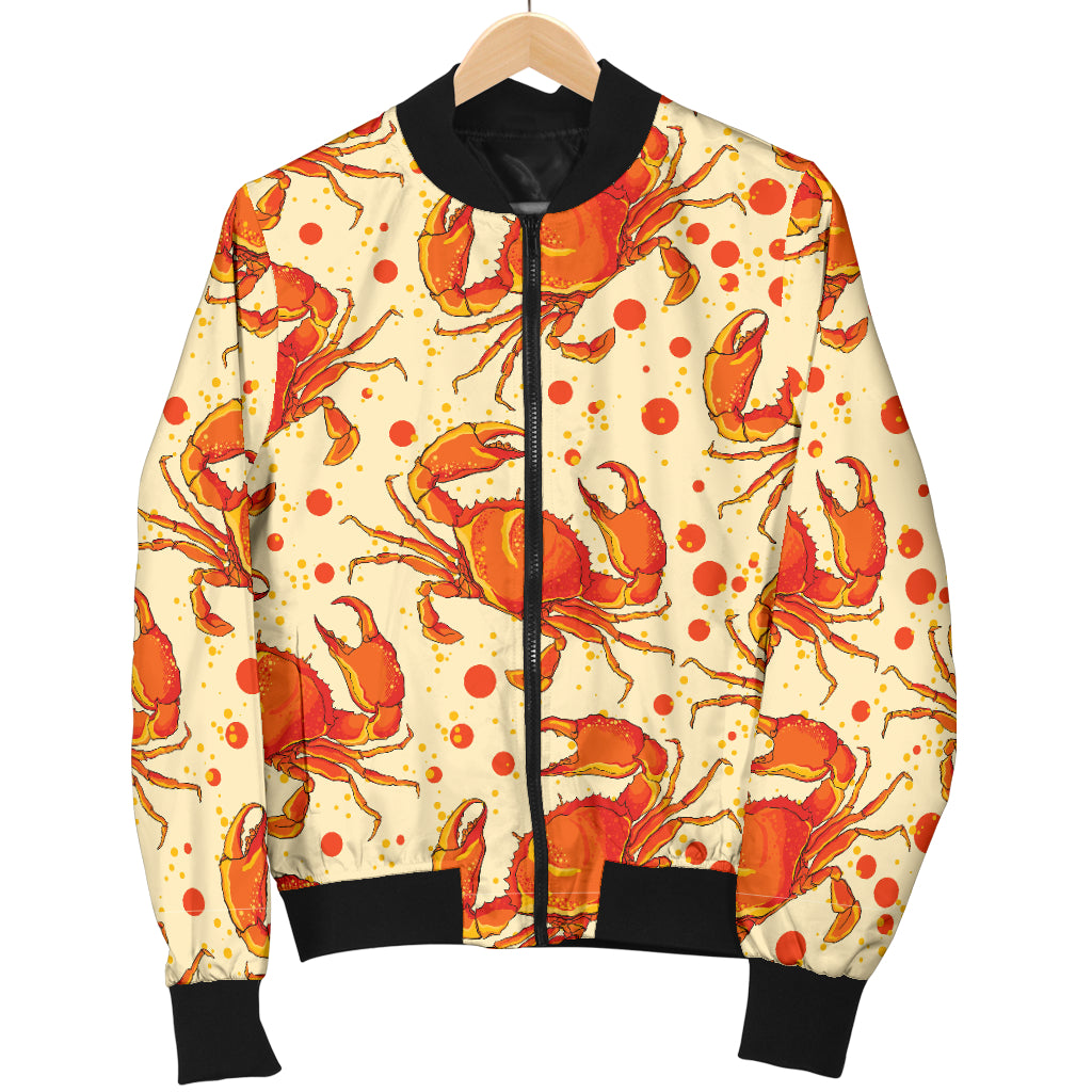 Crab Pattern Print Design 01 Women's Bomber Jacket