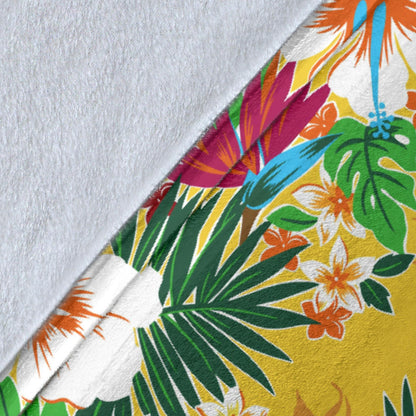 Hawaiian Themed Pattern Print Design H09 Fleece Blanket