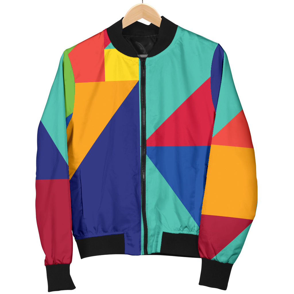 Mosaic Pattern Print Design 01 Women's Bomber Jacket