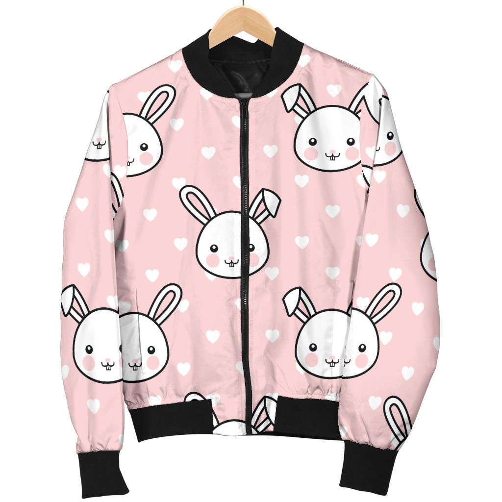 Rabbit Pattern Print Design RB02 Men Bomber Jacket