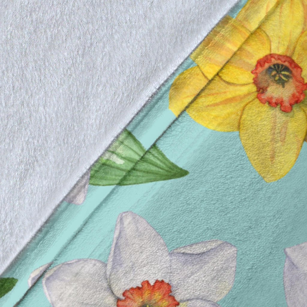 Daffodils Pattern Print Design DF07 Fleece Blanket