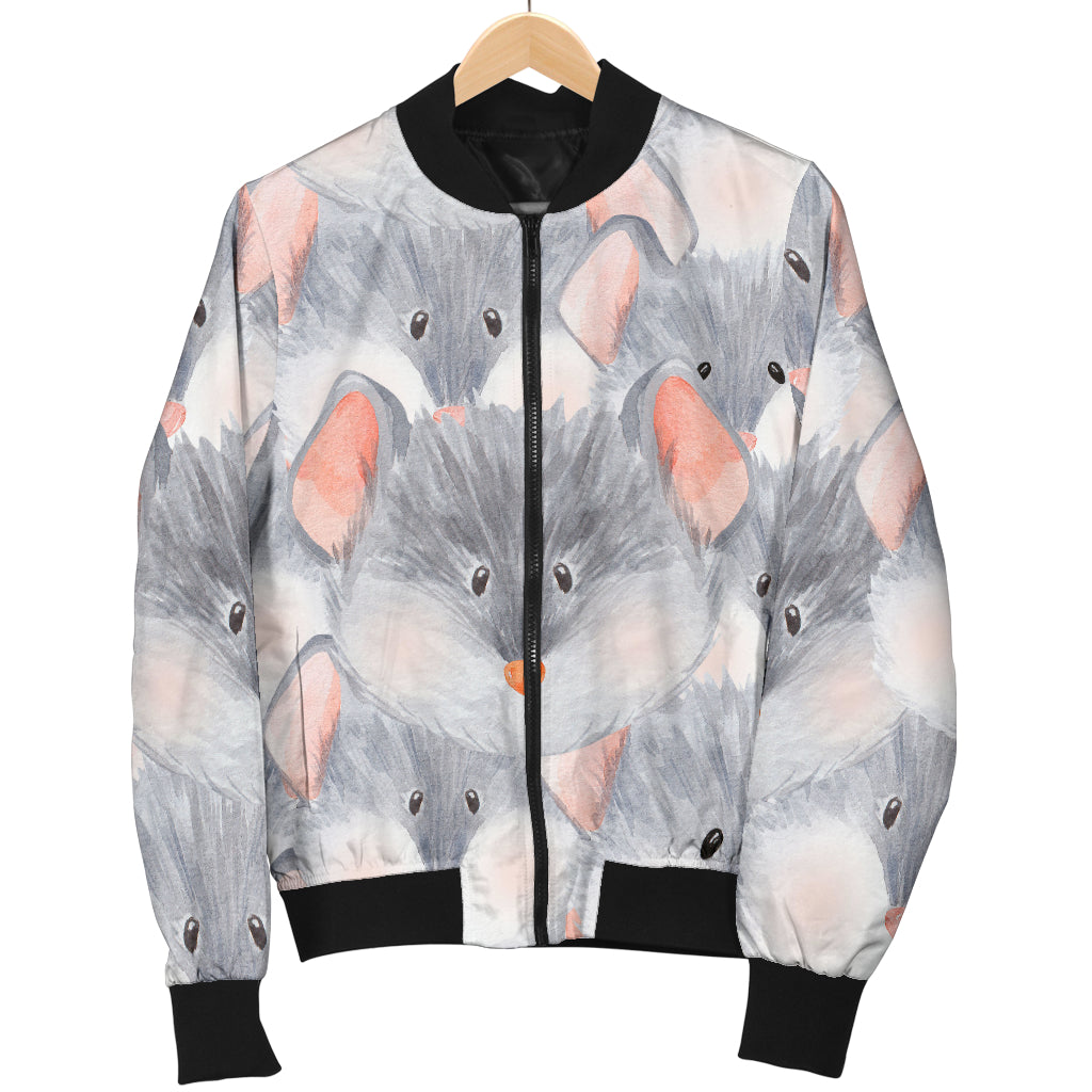 Rat Baby Pattern Print Design 02 Women's Bomber Jacket