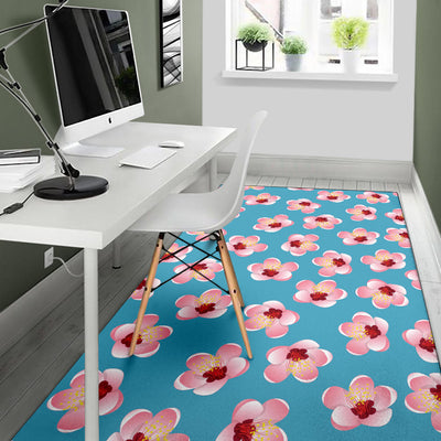 Cherry Blossom Pattern Print Design CB09 Area Rugs