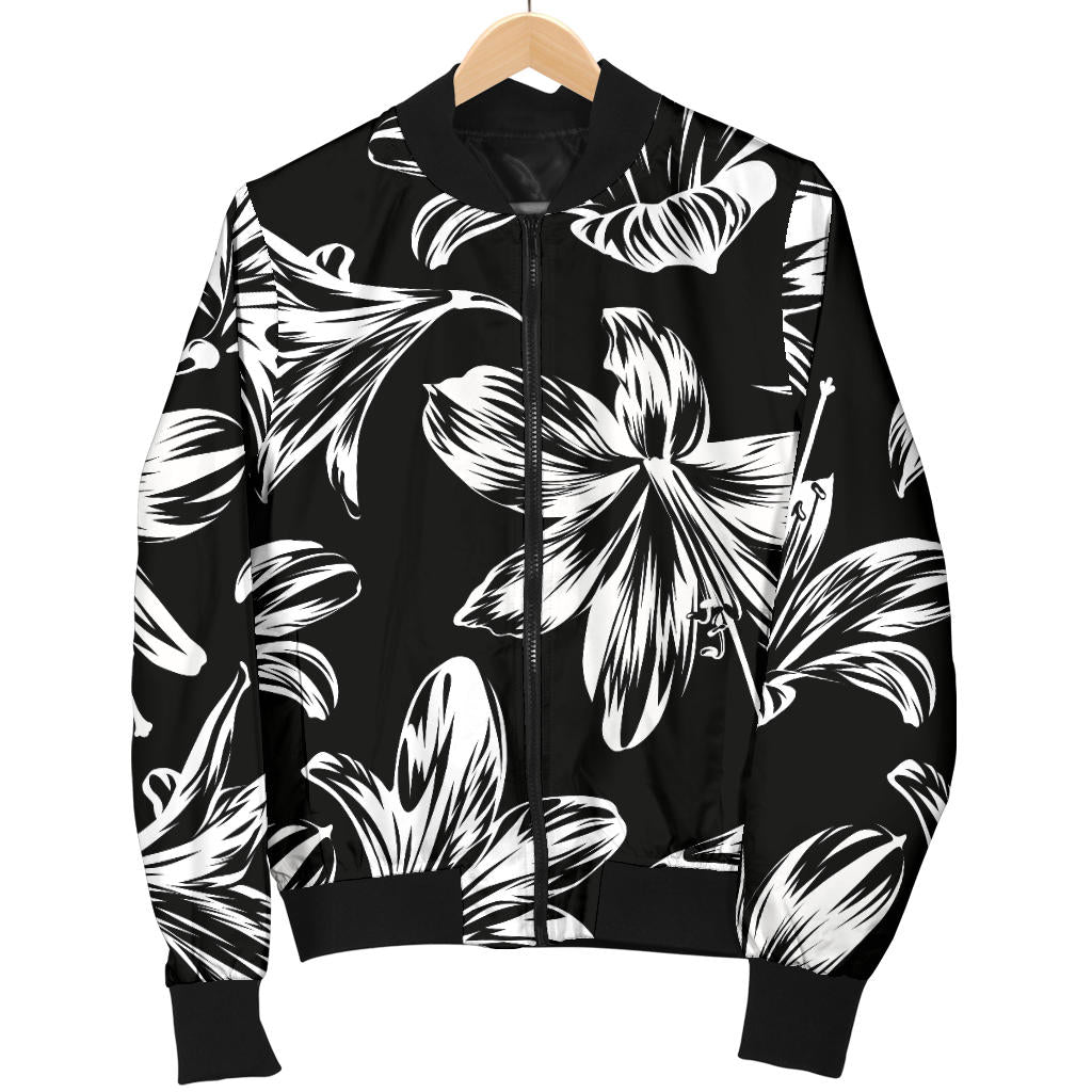 Amaryllis Pattern Print Design AL04 Men Bomber Jacket