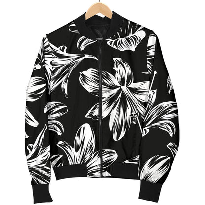 Amaryllis Pattern Print Design AL04 Men Bomber Jacket