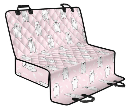 Polar Bear Pattern Print Design PB09 Rear Dog  Seat Cover
