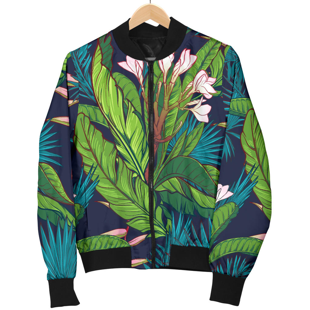 Rainforest Pattern Print Design RF01 Women Bomber Jacket