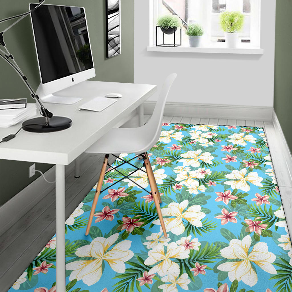 Plumeria Pattern Print Design PM028 Area Rugs