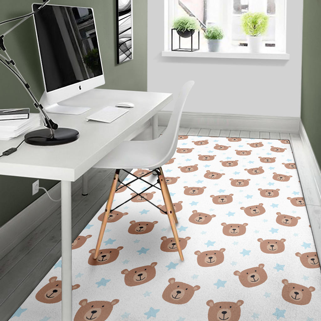 Bear Pattern Print Design BE02 Area Rugs