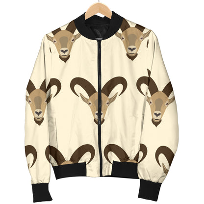 Goat Pattern Print Design 01 Women's Bomber Jacket