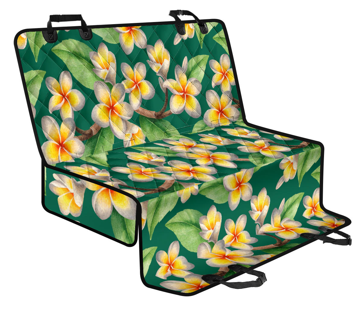 Plumeria Pattern Print Design PM07 Rear Dog  Seat Cover