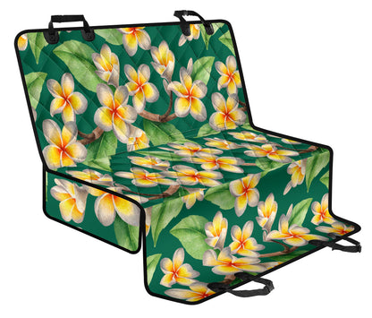 Plumeria Pattern Print Design PM07 Rear Dog  Seat Cover