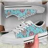 Sea Turtle Art Pattern White Bottom Low Top Shoes