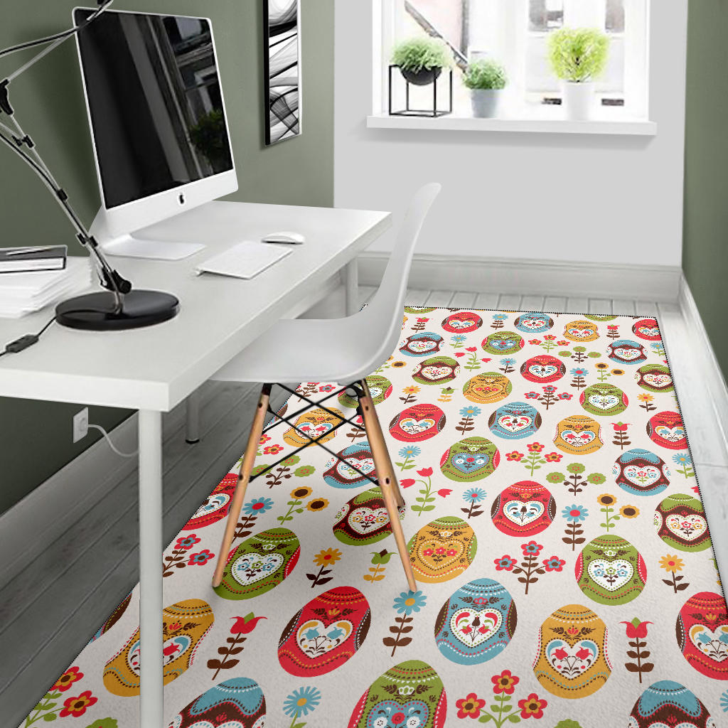 Easter Eggs Pattern Print Design RB011 Area Rugs