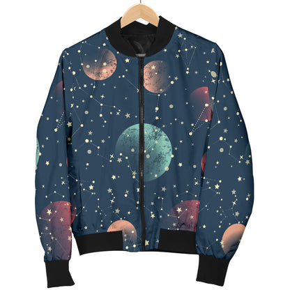 Cosmic Pattern Print Design 04 Women's Bomber Jacket