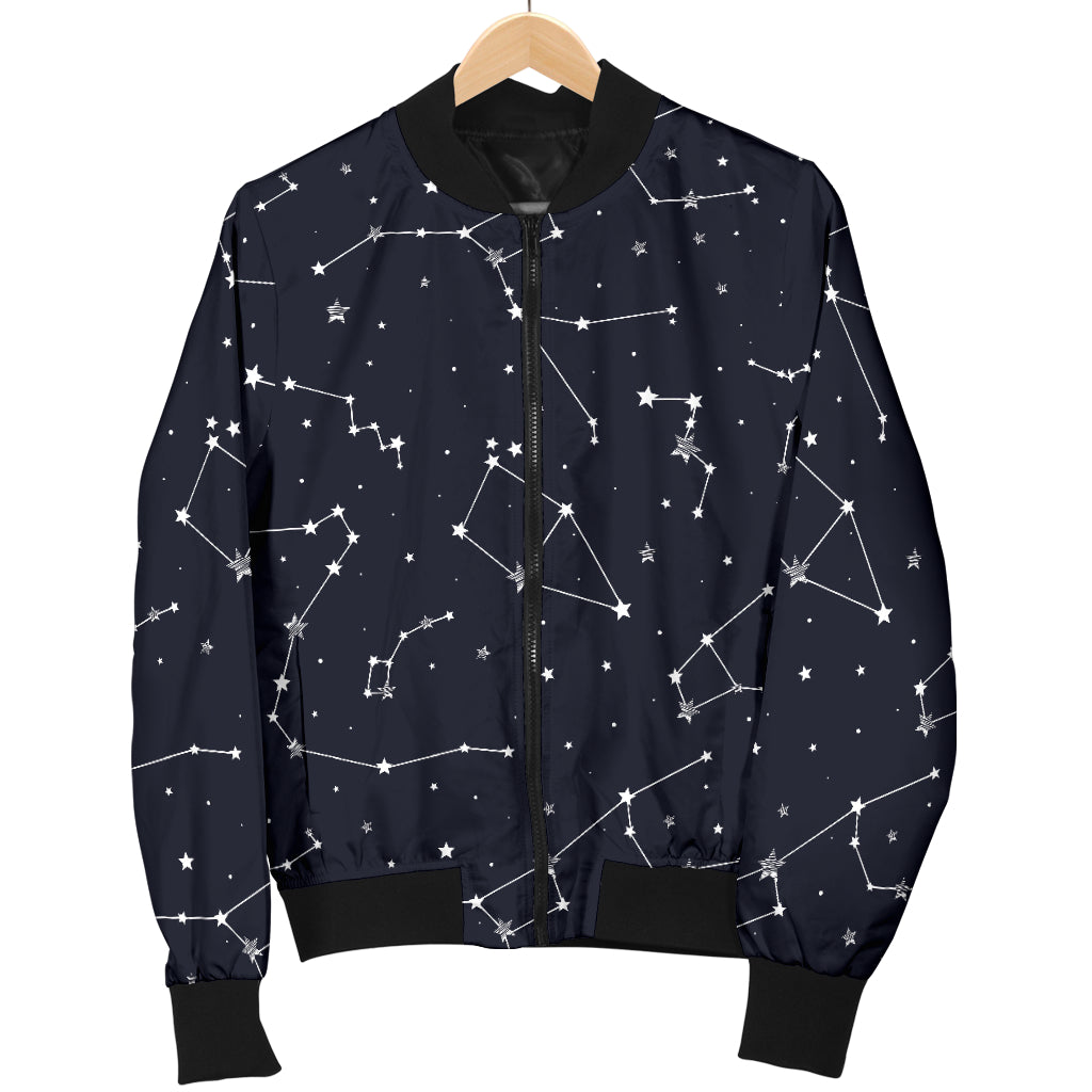 Constellation Pattern Print Design 03 Women's Bomber Jacket