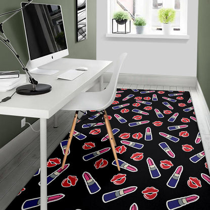 Lipstick Pattern Print Design LT01 Area Rugs