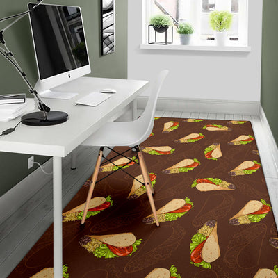 Taco Pattern Print Design TC08 Area Rugs