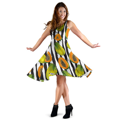 Papaya Pattern Print Design PP01 Midi Dress