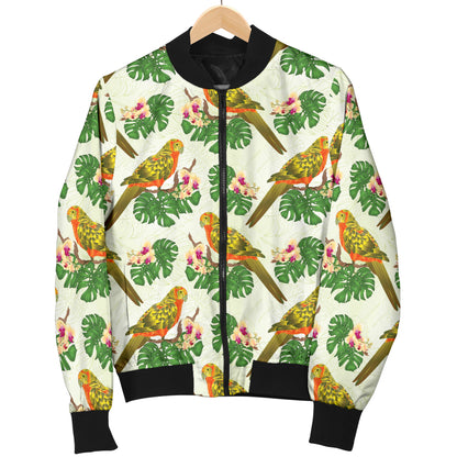 Conures Pattern Print Design 01 Women's Bomber Jacket