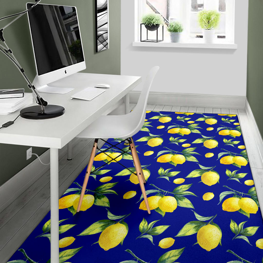 Lemon Pattern Print Design LM06 Area Rugs