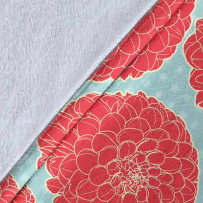 Marigold Pattern Print Design MR03 Fleece Blanket