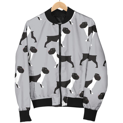 Boxers Pattern Print Design 01 Women's Bomber Jacket
