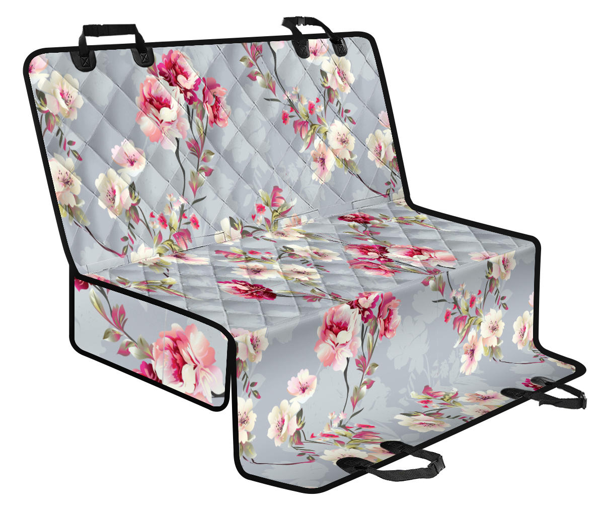 Summer Floral Pattern Print Design SF02 Rear Dog  Seat Cover