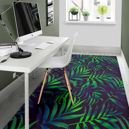 Palm Leaves Pattern Print Design PL01 Area Rugs