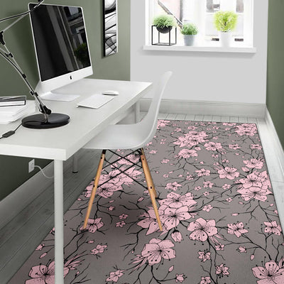 Cherry Blossom Pattern Print Design CB05 Area Rugs