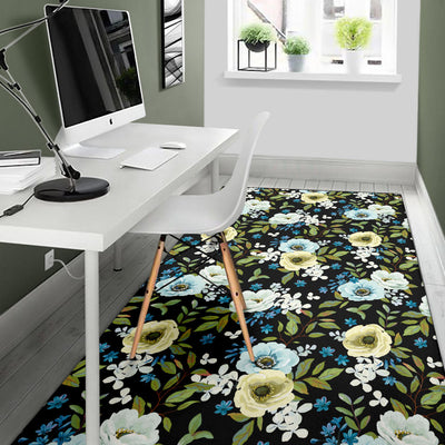 Anemone Pattern Print Design AM03 Area Rugs